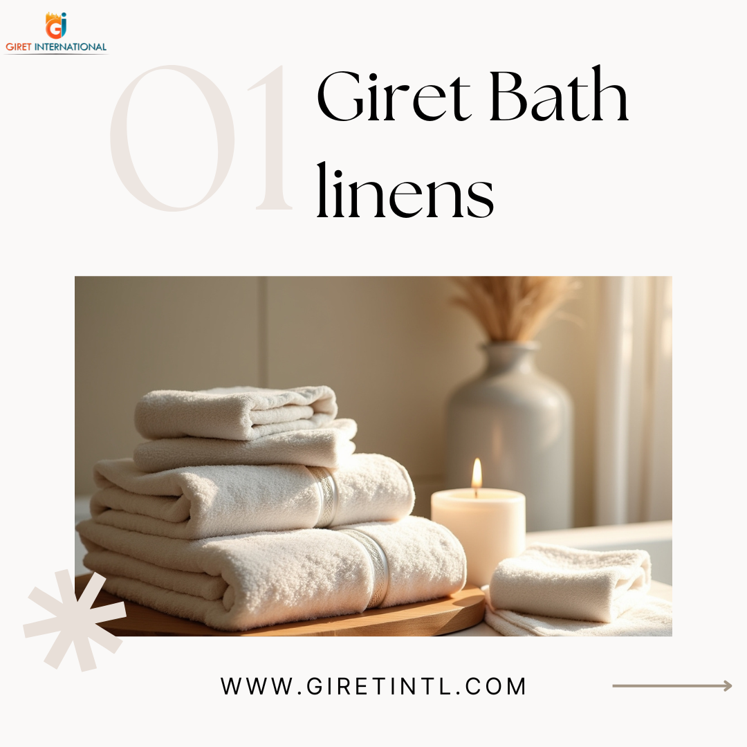 Durable GIRET Hotel-Grade Towels in beige, with fade-resistant colors for long-lasting freshness.