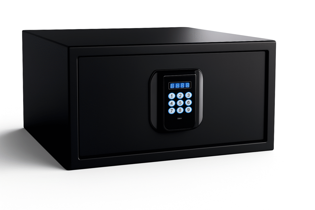 Secure GIRET In-Room Safe for Hotel Room Essentials 2025, protecting valuables in luxury hotels and resorts.