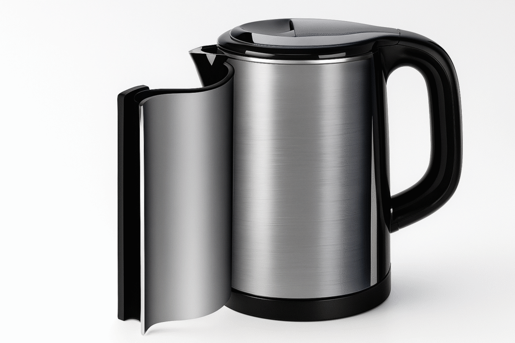 Elegant GIRET Electric Kettle (0.8L) in luxury hotel room, enhancing premium hospitality solutions.