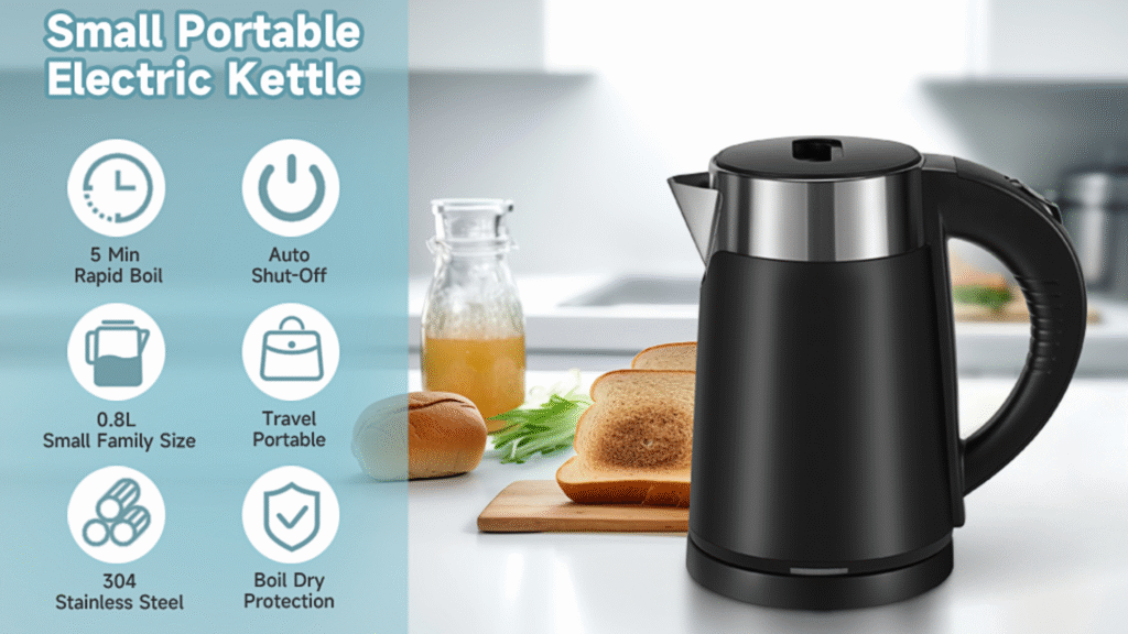 Compact GIRET Electric Kettle in corporate office, showcasing turnkey hospitality equipment.