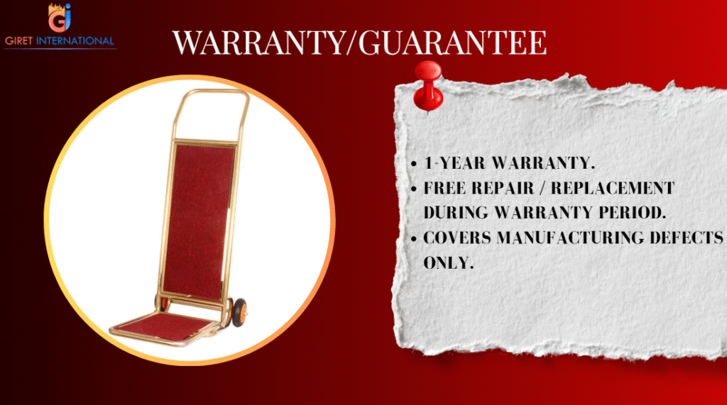 Elegant GIRET Multi-Function Luggage Trolley for offices, showcasing corrosion-resistant design and ergonomic handle.