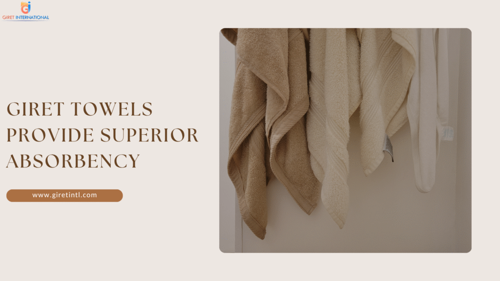Premium GIRET Bath Towels (600-750 GSM) for luxury hotel bathrooms, enhancing guest comfort.
