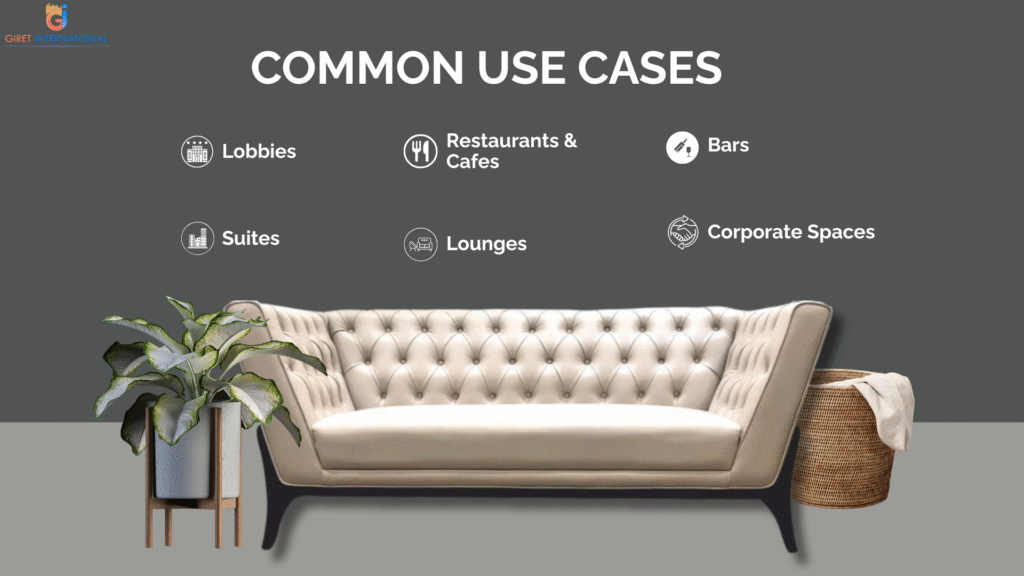 Luxury Giret Furniture collection for hotel lobbies, featuring premium craftsmanship, modern design, and durable hospitality-grade materials.