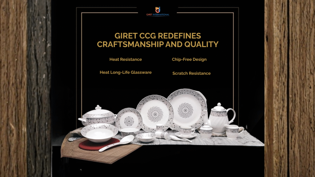 Elegant Giret CCG stainless-steel cutlery set crafted for 5-star hotels, featuring ergonomic handles, mirror polish, and unmatched durability for refined hospitality dining experiences.