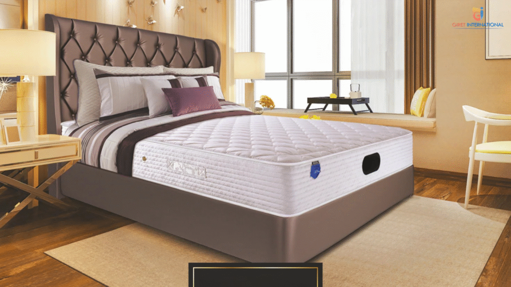 Durable and anti-sag GIRET Mattress designed for long-term hospitality use with certified safe foam and ergonomic structure.