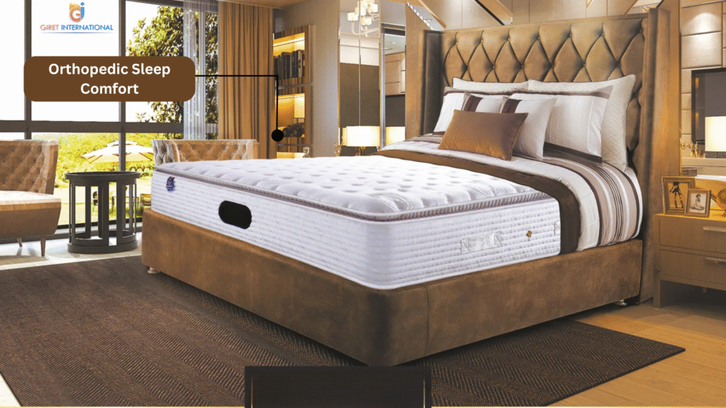 Luxury GIRET Mattresses with advanced cooling, anti-sag durability, and orthopedic support for premium hotels.
