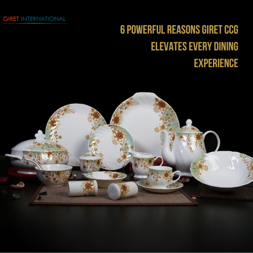 Giret CCG table setup showcasing cutlery, crockery, and glassware harmony, symbolizing premium hospitality standards, fine craftsmanship, and modern restaurant aesthetics.