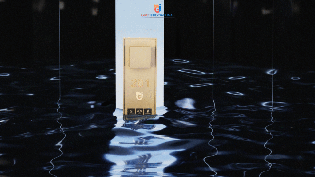 Modern LED Hotel DND Panel installed in corridor