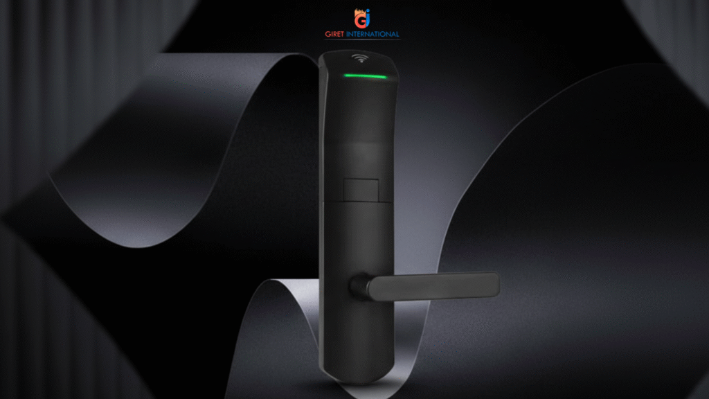 GIRET YE23 RFID Lock with advanced fireproof, waterproof design and 600 audit trail system for hotel safety management.