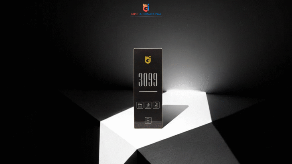 Smart DND Panel with energy-saving sensor integration for hotels.