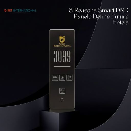Touchless Hotel DND Panel with infrared sensor for guest convenience.