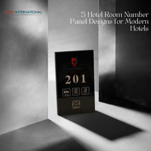 Luxury Hotel Room Number Panel with integrated soft LED backlighting for superior corridor visibility and modern design.