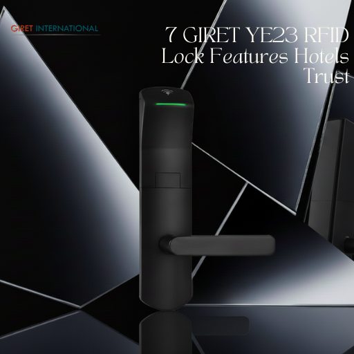 GIRET YE23 RFID Lock clutch-on model enhancing guest security and convenience in upscale hotel environments.