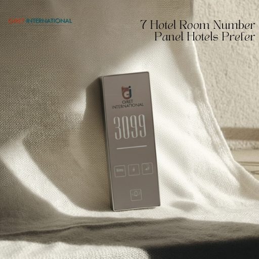 Luxury Hotel Room Number Panel with integrated soft LED backlighting for superior corridor visibility and modern design.