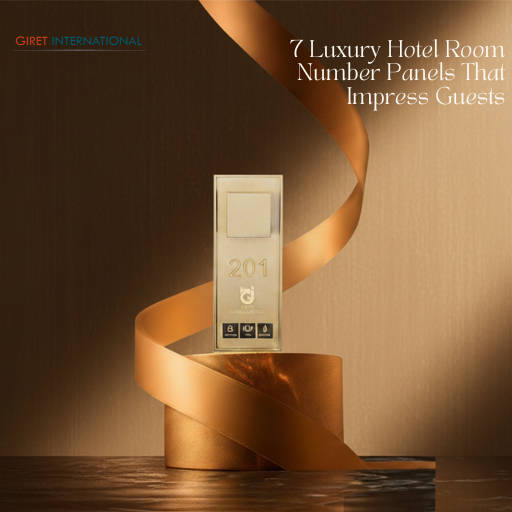 Luxury Hotel Room Number Panel with integrated soft LED backlighting for superior corridor visibility and modern design.