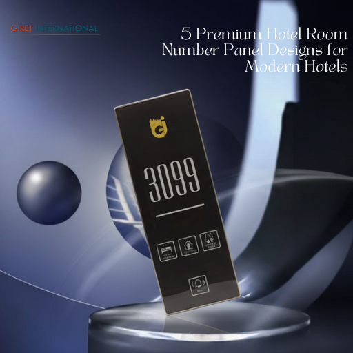 Backlit acrylic Hotel Room Number Panels enhancing visibility and luxury in modern hotel corridors.