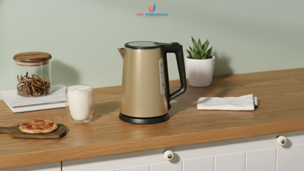 Gunmetal Giret Electric Kettle for hotel tea coffee station