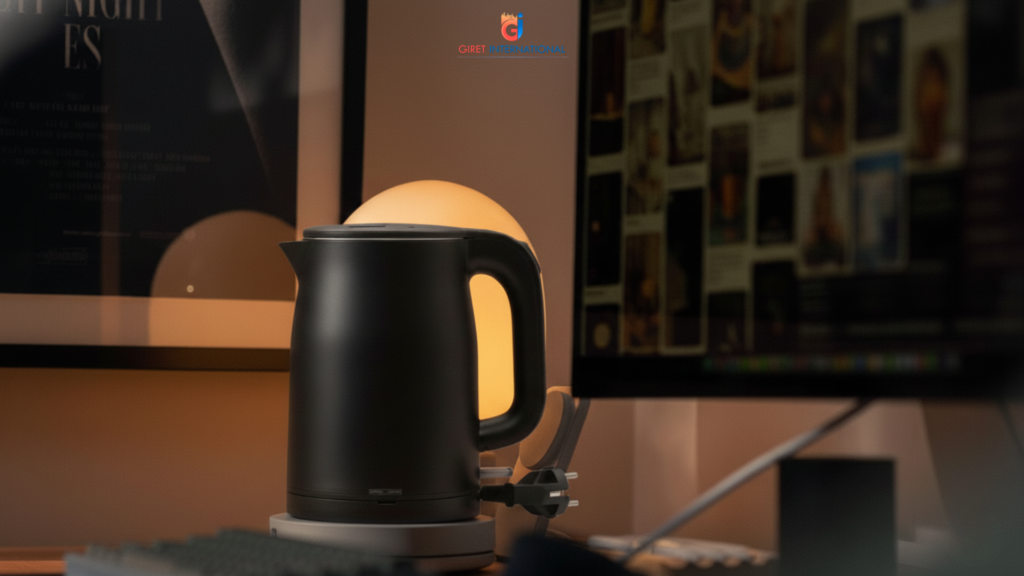 KKN Electric Kettle designed for daily hotel guest room usage