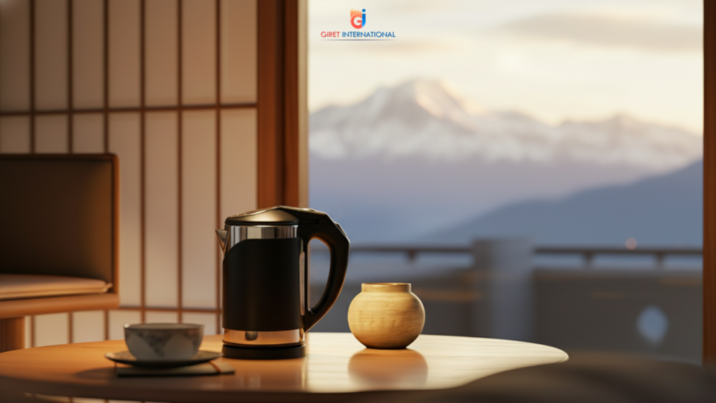 Luxe electric kettle for hotels with stainless steel interior