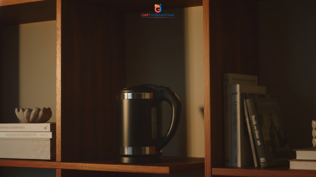 Luxe electric kettle modern design for hotel guest convenience