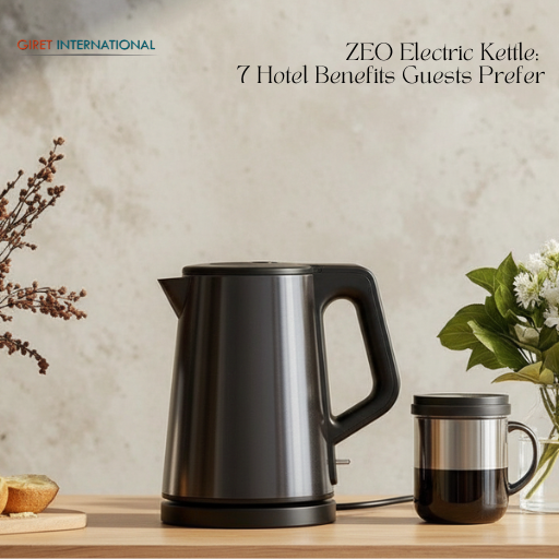 ZEO Electric Kettle with extended warranty for long-lasting hotel use