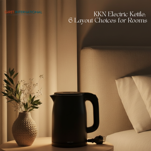 KKN electric kettle with double-wall build for hospitality rooms