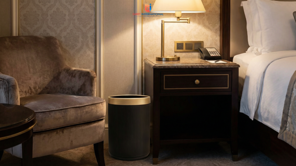 Premium dustbin for hotels supplied by Giret International India