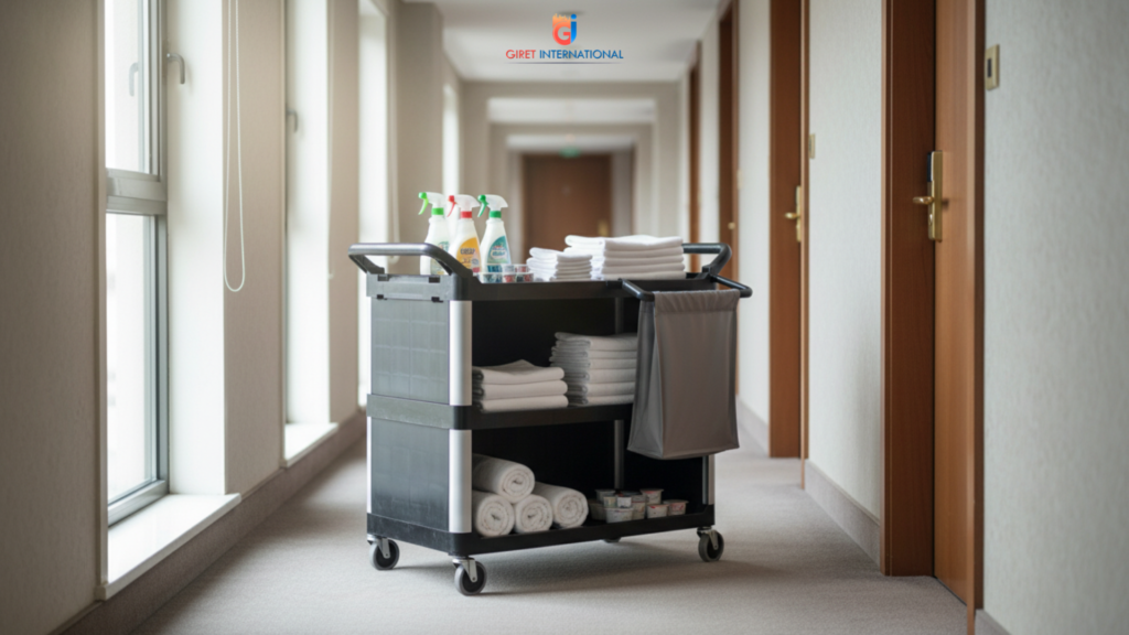 Giret housekeeping trolley for hotel linen control