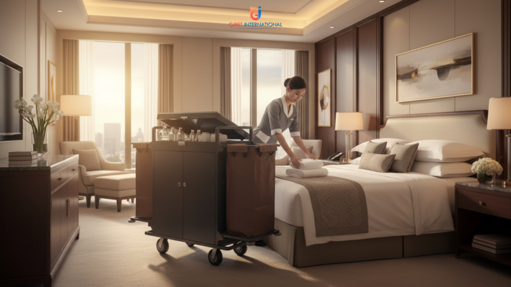 Giret housekeeping trolley for hotel housekeeping operations