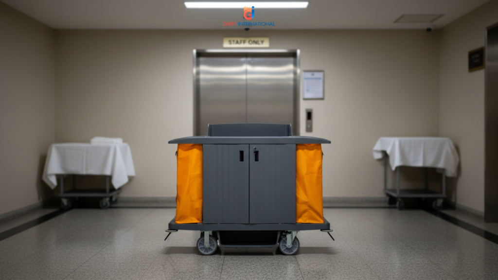 Giret housekeeping trolley fiber body for hotel housekeeping operations