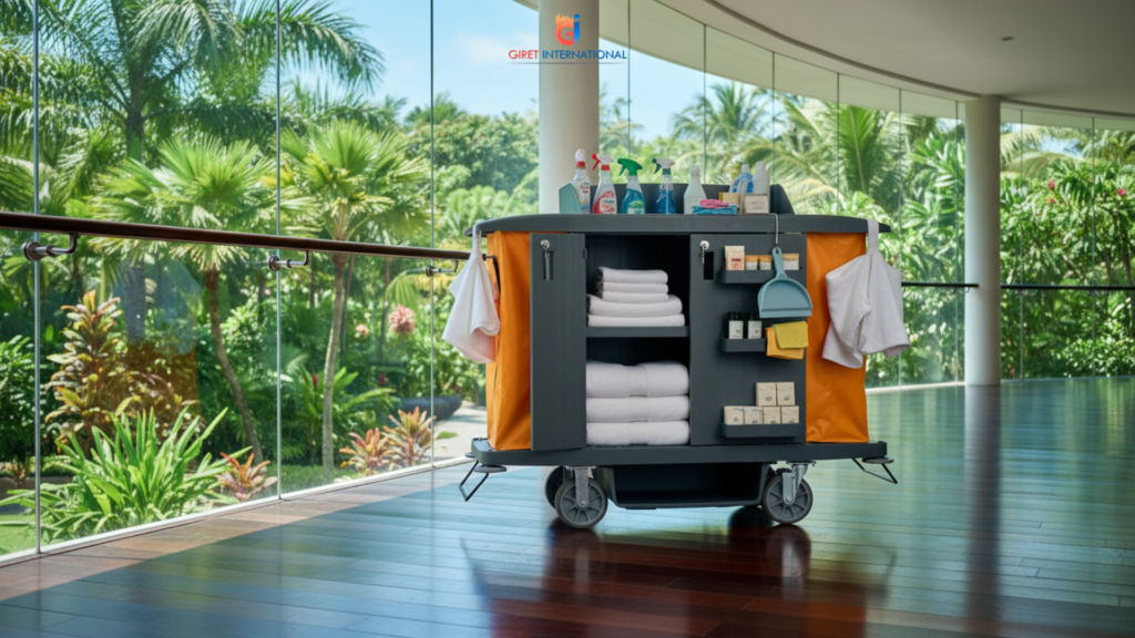 Fiber housekeeping trolley for hotels by Giret International