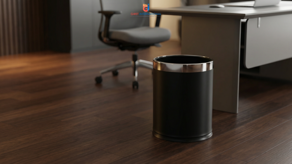Stainless Steel Dustbin by Giret International for clean guest experience