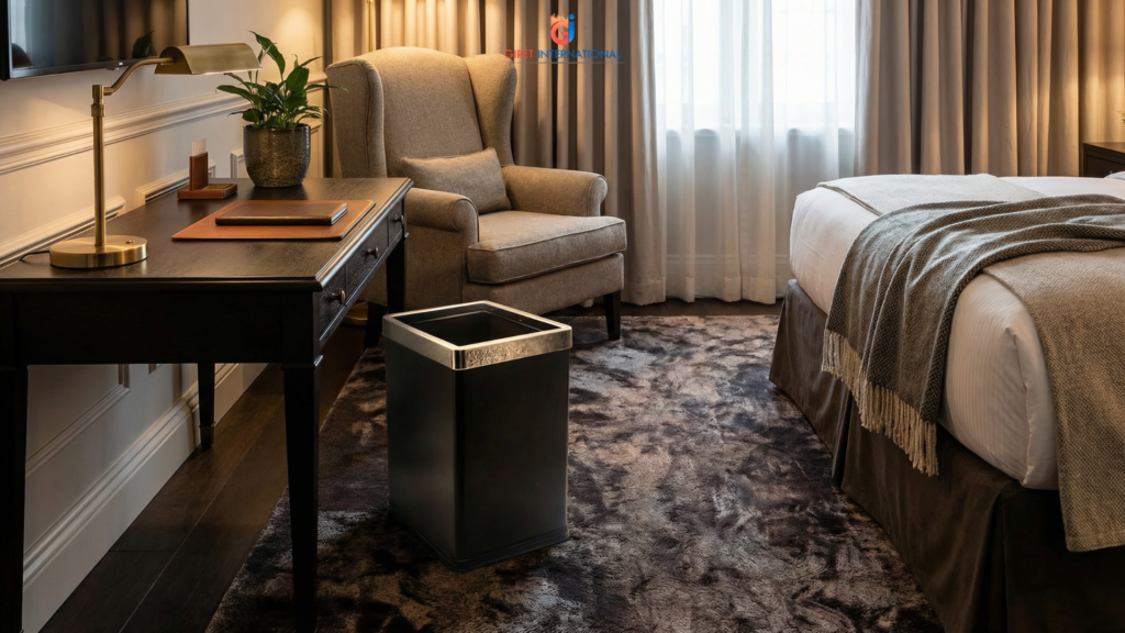 Giret dustbin for hotels designed for professional hospitality waste handling