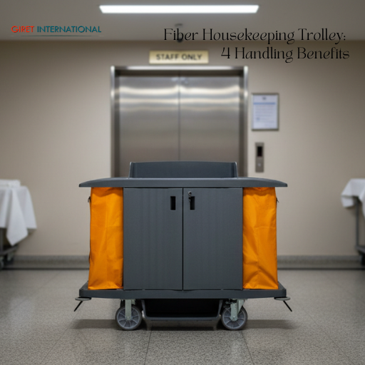 Professional fiber housekeeping trolley for hotels by Giret