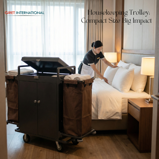 Giret housekeeping trolley for hotels and resorts housekeeping use