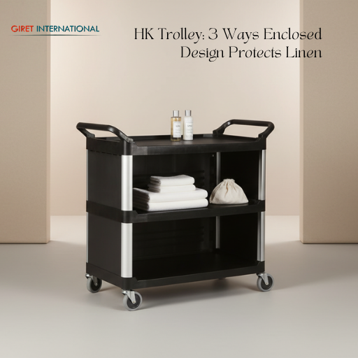 Giret housekeeping trolley professional enclosed utility cart