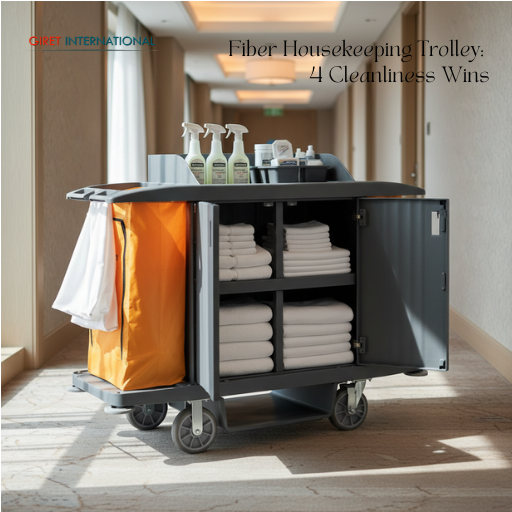 Hotel housekeeping trolley fiber model by Giret with lock system