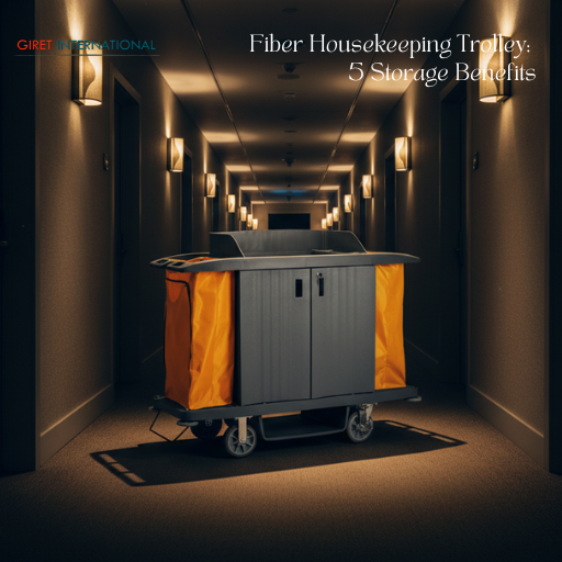 Multi-purpose fiber housekeeping trolley for hotel housekeeping staff