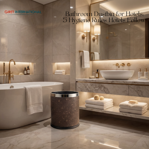 Bathroom Dustbin for hotels designed for hygiene, odor control, and easy cleaning