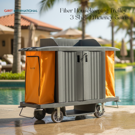 High quality fiber housekeeping trolley for hotels and serviced apartments