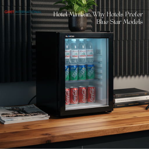 Giret mini fridge for hotels supporting hygiene and durability