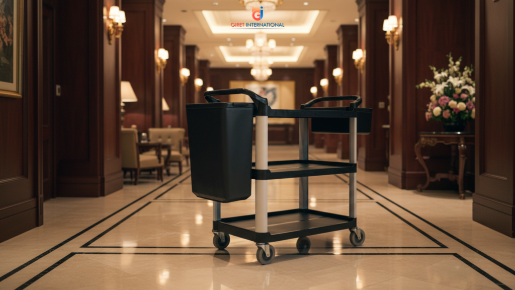 service trolley fiber silent movement hotel trolley
