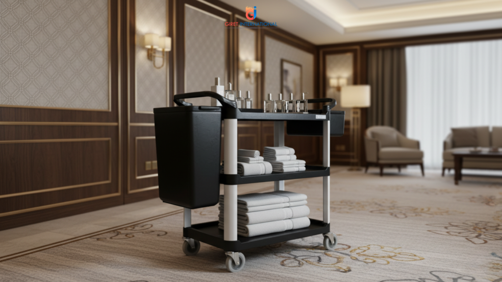 service trolley fiber abs aluminium hotel cart