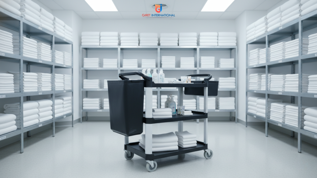 service trolley fiber 3 tier hotel operations trolley