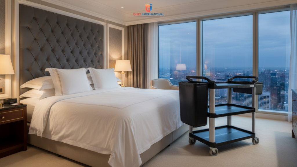 service trolley fiber heavy duty hotel utility cart