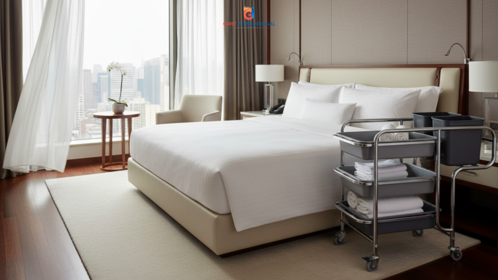 Restaurant Collection Trolley restaurant staff clearing dishes fast