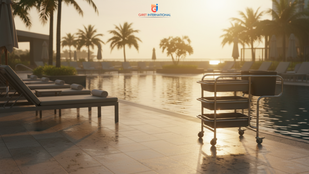 Restaurant Collection Trolley SS201 material dining plate clearing trolley