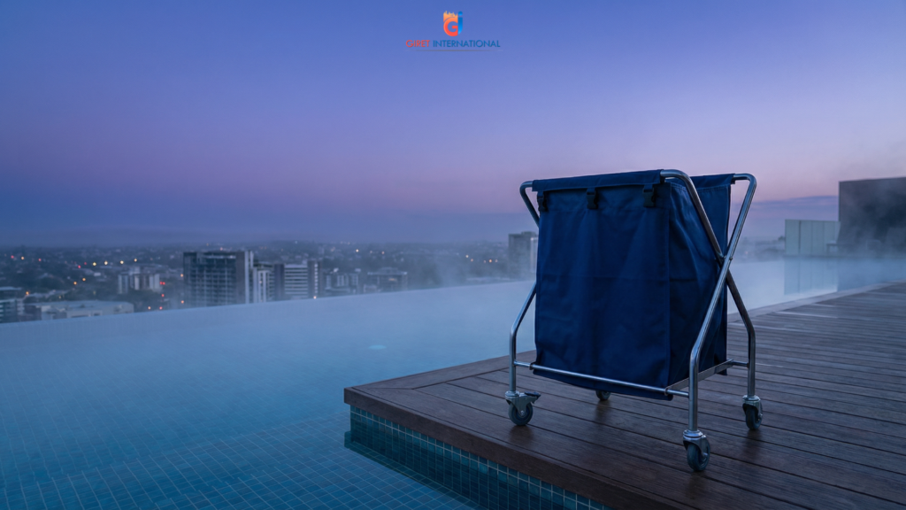 Soiled Linen Trolley heavy duty canvas bag laundry transport