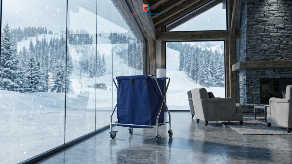 Soiled Linen Trolley commercial housekeeping linen carrier