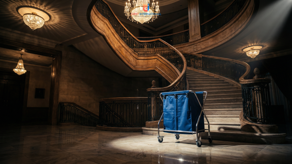 Soiled Linen Trolley mobile hotel laundry collection trolley